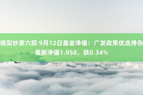 橘梨纱第六部 9月12日基金净值：广发政策优选搀杂最新净值1.958，跌0.34%