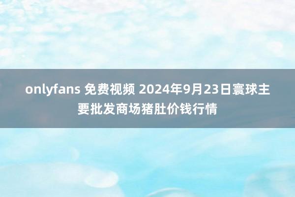 onlyfans 免费视频 2024年9月23日寰球主要批发商场猪肚价钱行情