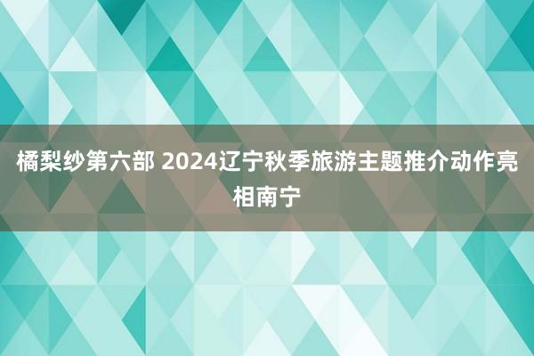 橘梨纱第六部 2024辽宁秋季旅游主题推介动作亮相南宁