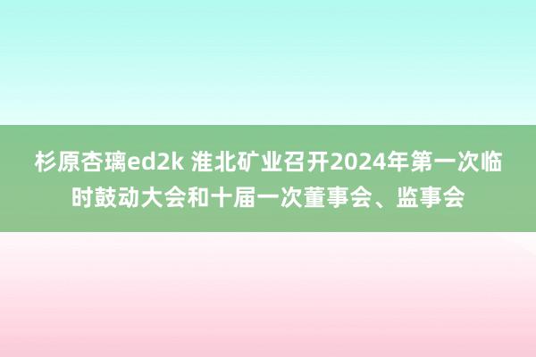 杉原杏璃ed2k 淮北矿业召开2024年第一次临时鼓动大会和十届一次董事会、监事会