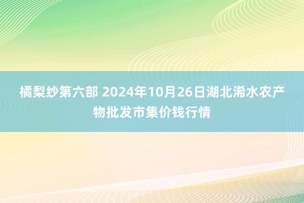 橘梨纱第六部 2024年10月26日湖北浠水农产物批发市集价钱行情