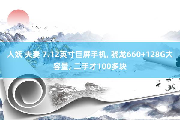 人妖 夫妻 7.12英寸巨屏手机， 骁龙660+128G大容量， 二手才100多块