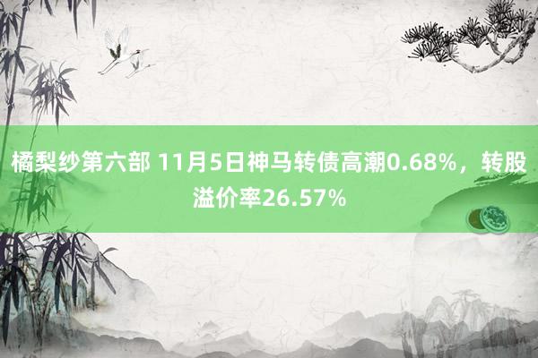 橘梨纱第六部 11月5日神马转债高潮0.68%，转股溢价率26.57%