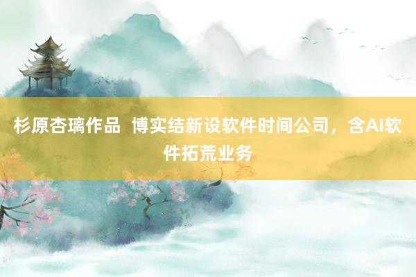 杉原杏璃作品  博实结新设软件时间公司，含AI软件拓荒业务