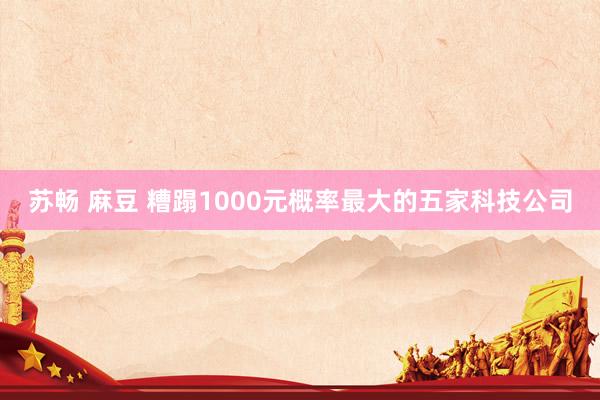 苏畅 麻豆 糟蹋1000元概率最大的五家科技公司