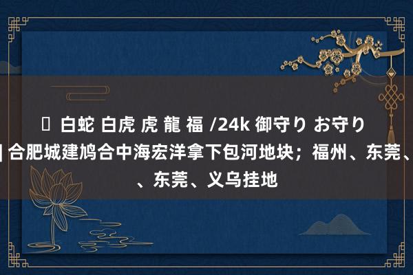 ✨白蛇 白虎 虎 龍 福 /24k 御守り お守り 地盘热线 | 合肥城建鸠合中海宏洋拿下包河地块；福州、东莞、义乌挂地