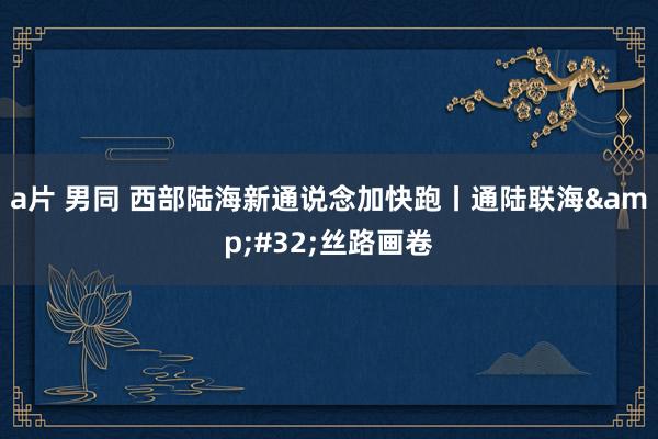 a片 男同 西部陆海新通说念加快跑丨通陆联海&#32;丝路画卷