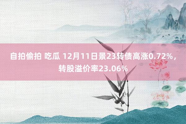 自拍偷拍 吃瓜 12月11日景23转债高涨0.72%，转股溢价率23.06%