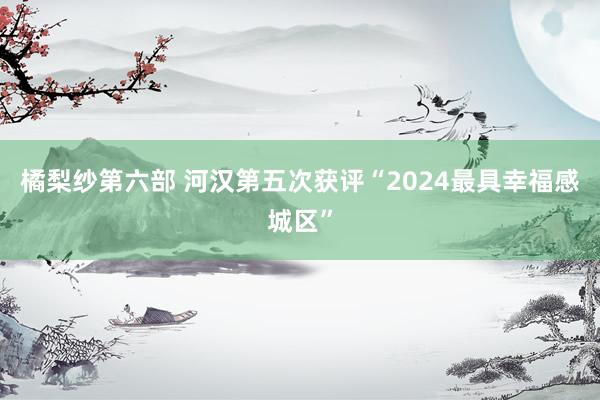 橘梨纱第六部 河汉第五次获评“2024最具幸福感城区”