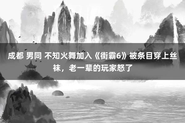 成都 男同 不知火舞加入《街霸6》被条目穿上丝袜，老一辈的玩家怒了