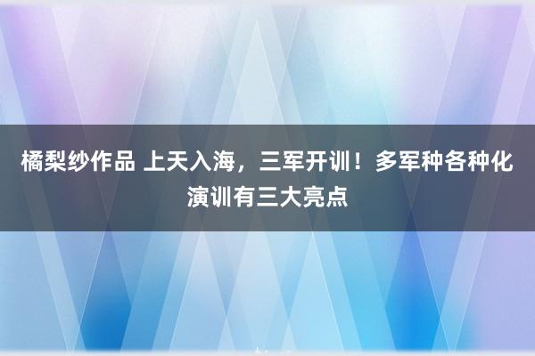 橘梨纱作品 上天入海，三军开训！多军种各种化演训有三大亮点